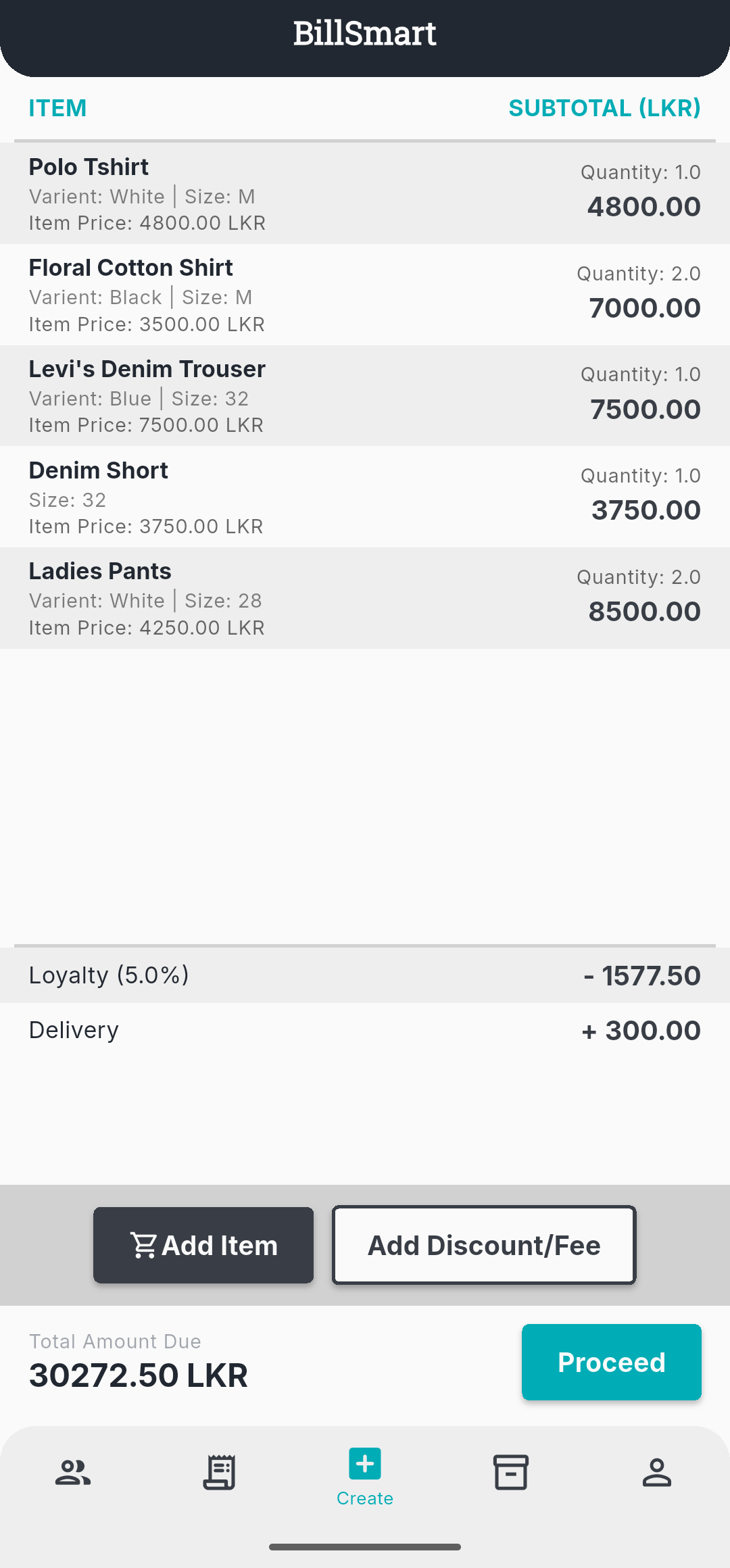 App Screenshot - Create and Manage Invoices